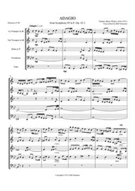 Adagio for Organ Symphony #5 Brass Quintet cover Thumbnail